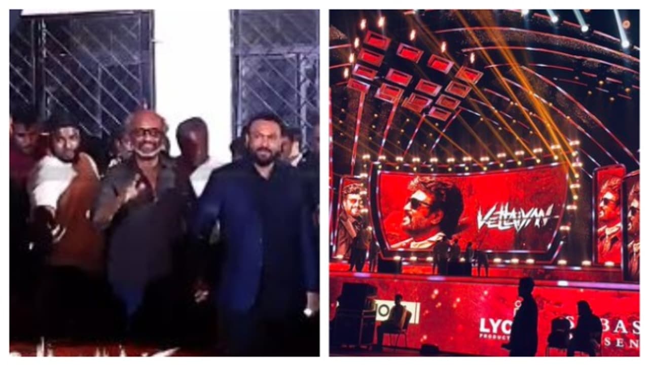 'வேட்டையன்' ஆடியோ லான்ச்..! வீறுநடை போட்டு வந்த ரஜினிகாந்த் வைரல் வீடியோ!