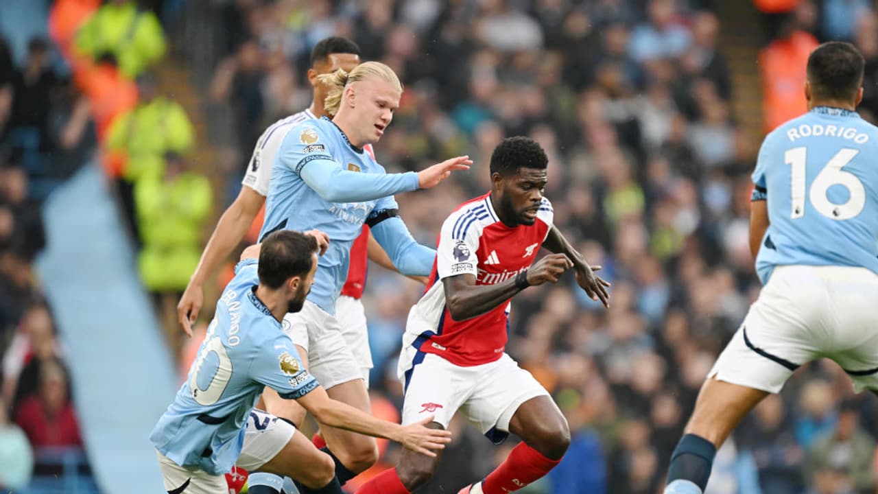 EPL 2024 25: Stones' strike salvages 2 2 draw for Man City against 10 man Arsenal; Haaland nets 100th goal EPL 2024 25: Stones' strike salvages 2 2 draw for Man City against 10 man Arsenal; Haaland nets 100th goal