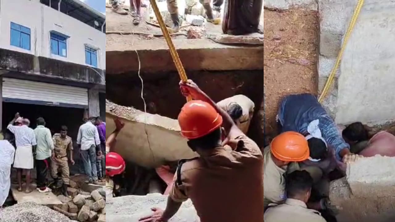നിർമാണത്തിലിരുന്ന കെട്ടിടത്തിൻെറ സ്ലാബ് തകർന്ന് വീണ് അപകടം; സ്ലാബിനടിയിൽ കുടുങ്ങിയ തൊഴിലാളിയെ രക്ഷപ്പെടുത്തി നിർമാണത്തിലിരുന്ന കെട്ടിടത്തിൻെറ സ്ലാബ് തകർന്ന് വീണ് അപകടം; സ്ലാബിനടിയിൽ കുടുങ്ങിയ തൊഴിലാളിയെ രക്ഷപ്പെടുത്തി