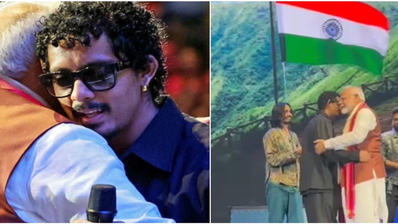 'ജയ് ഹനുമാൻ' റാപ്പര്‍ ഹനുമാന്‍ കൈന്‍ഡിനെ ആലിംഗനം ചെയ്ത് പ്രധാനമന്ത്രി മോദി വീഡിയോ വൈറല്‍