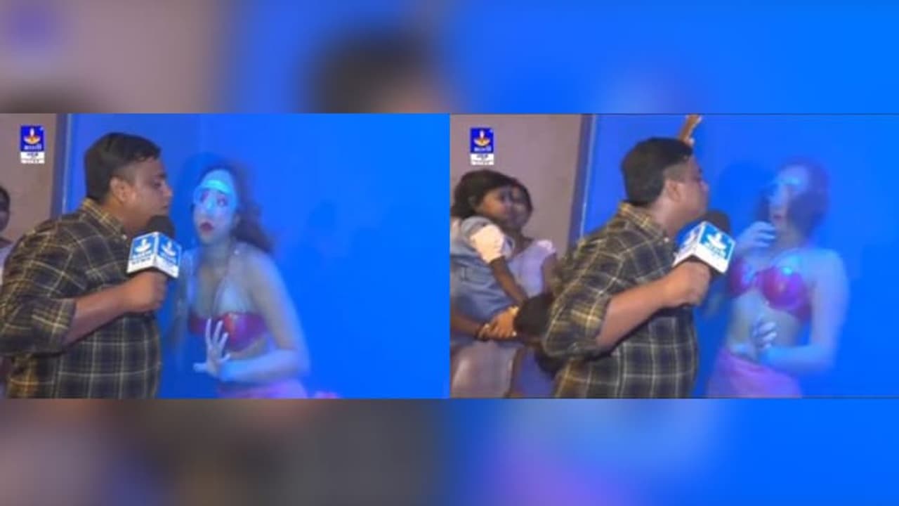 'Hum log bhi enjoy kar sakte hai': Bihar journalist 'kisses' mermaid in Dubai; netizens are embarrassed| WATCH