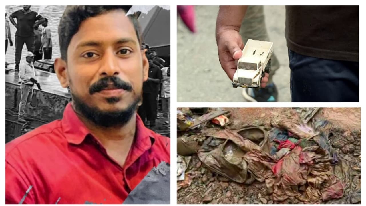 അർജുന്റെ ലോറിയിൽ മകന്റെ കുഞ്ഞുകളിപ്പാട്ടവും; ഫോണും വാച്ചും പാത്രങ്ങളും; അവശേഷിക്കുന്നത് കണ്ണീർക്കാഴ്ചകൾ അർജുന്റെ ലോറിയിൽ മകന്റെ കുഞ്ഞുകളിപ്പാട്ടവും; ഫോണും വാച്ചും പാത്രങ്ങളും; അവശേഷിക്കുന്നത് കണ്ണീർക്കാഴ്ചകൾ