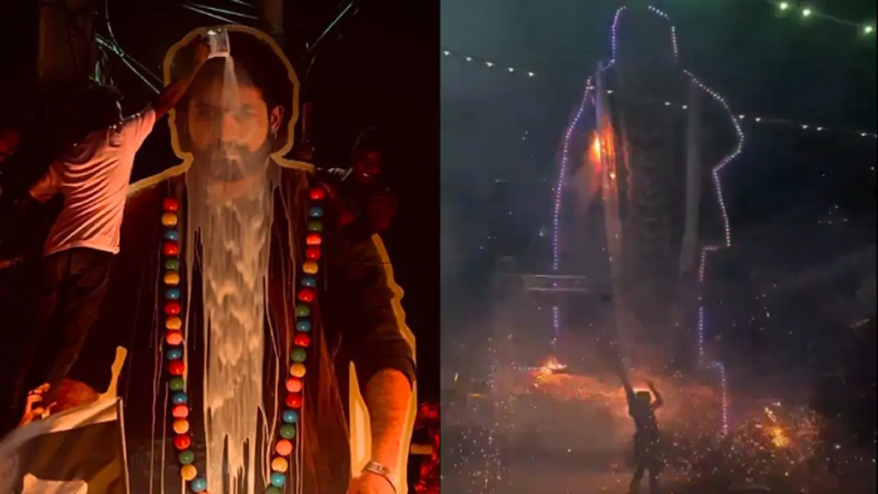 Devara: Jr NTR fans go wild! Celebrate film's release with Tamil traditions of pouring milk, bursting crackers Devara: Jr NTR fans go wild! Celebrate film's release with Tamil traditions of pouring milk, bursting crackers