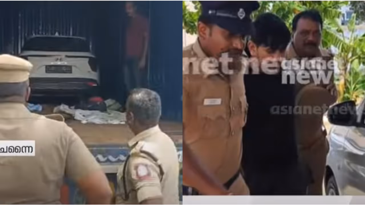 കണ്ടെയ്നറിൽ കെട്ടുകളായി പണം, കാർ, എടിഎം മെഷീൻ; തൃശൂർ എടിഎം കവർച്ച സംഘത്തെ പിടികൂടിയത് സിനിമാ സ്റ്റൈലിൽ