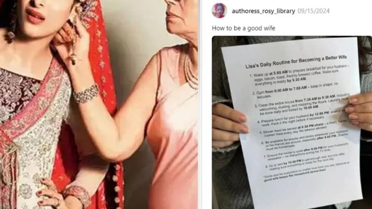 ಎಷ್ಟೇ ಕೆಲಸ ಮಾಡಿದ್ರೂ ನಗುತ್ತಲೇ ಇರಬೇಕಂತೆ, ಒಳ್ಳೆ ಪತ್ನಿ ಆಗುವುದು ಹೇಗೆ ಅಂತ ಪಟ್ಟಿ ಕೊಟ್ಟ ಅತ್ತೆಗೆ ನೆಟ್ಟಿಗರಿಂದ ತರಾಟೆ