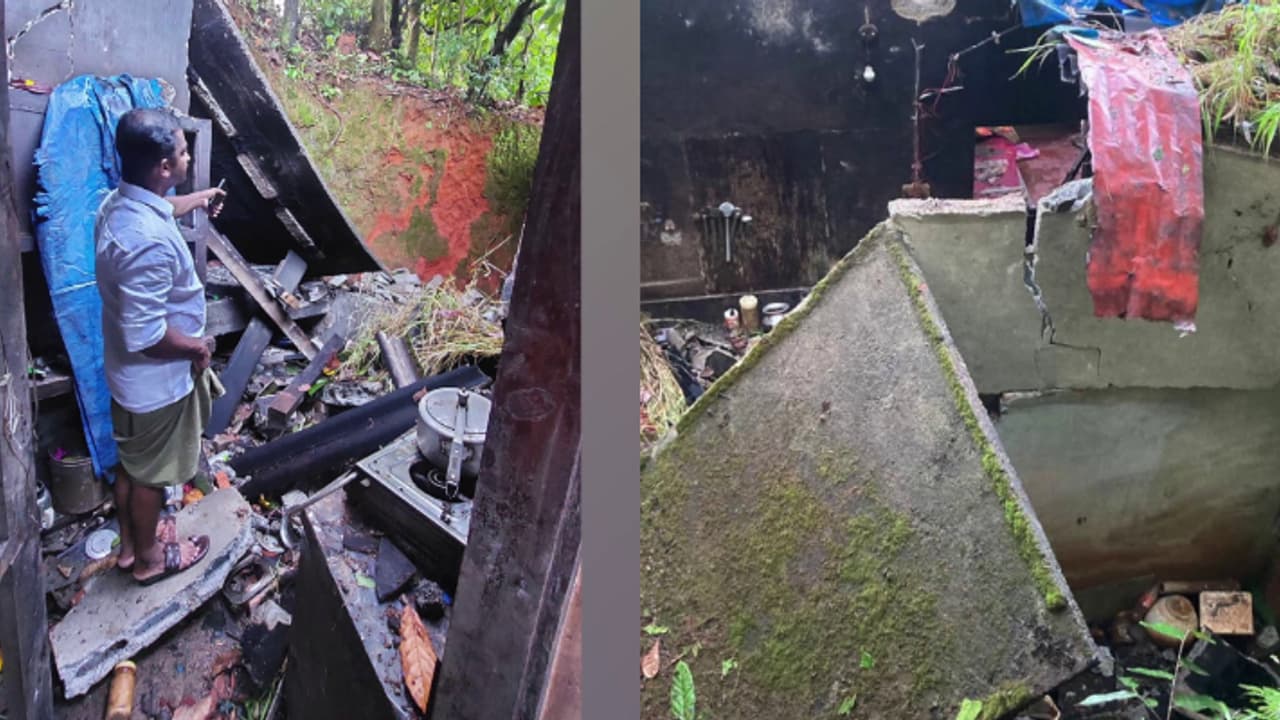 ഇടിമിന്നലേറ്റ് പൂർണമായി തകർന്ന് വീട്, കത്തിനശിച്ച് ഗൃഹോപകരണങ്ങൾ, കഷ്ടിച്ച് രക്ഷപ്പെട്ട് വീട്ടമ്മ ഇടിമിന്നലേറ്റ് പൂർണമായി തകർന്ന് വീട്, കത്തിനശിച്ച് ഗൃഹോപകരണങ്ങൾ, കഷ്ടിച്ച് രക്ഷപ്പെട്ട് വീട്ടമ്മ