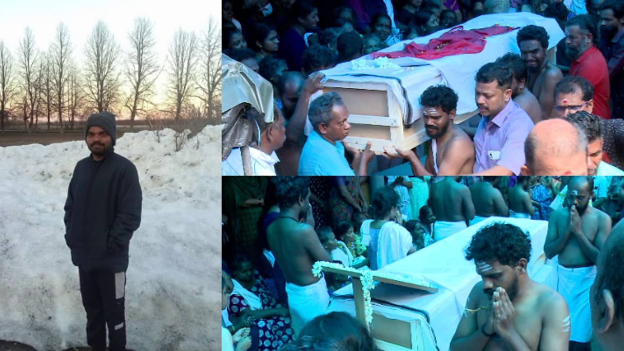 റഷ്യയിൽ ഉക്രൈൻ ഷെല്ലാക്രമണത്തിൽ കൊല്ലപ്പെട്ട സന്ദീപന്റെ മൃതദേഹം നാട്ടിലെത്തിച്ചു റഷ്യയിൽ ഉക്രൈൻ ഷെല്ലാക്രമണത്തിൽ കൊല്ലപ്പെട്ട സന്ദീപന്റെ മൃതദേഹം നാട്ടിലെത്തിച്ചു