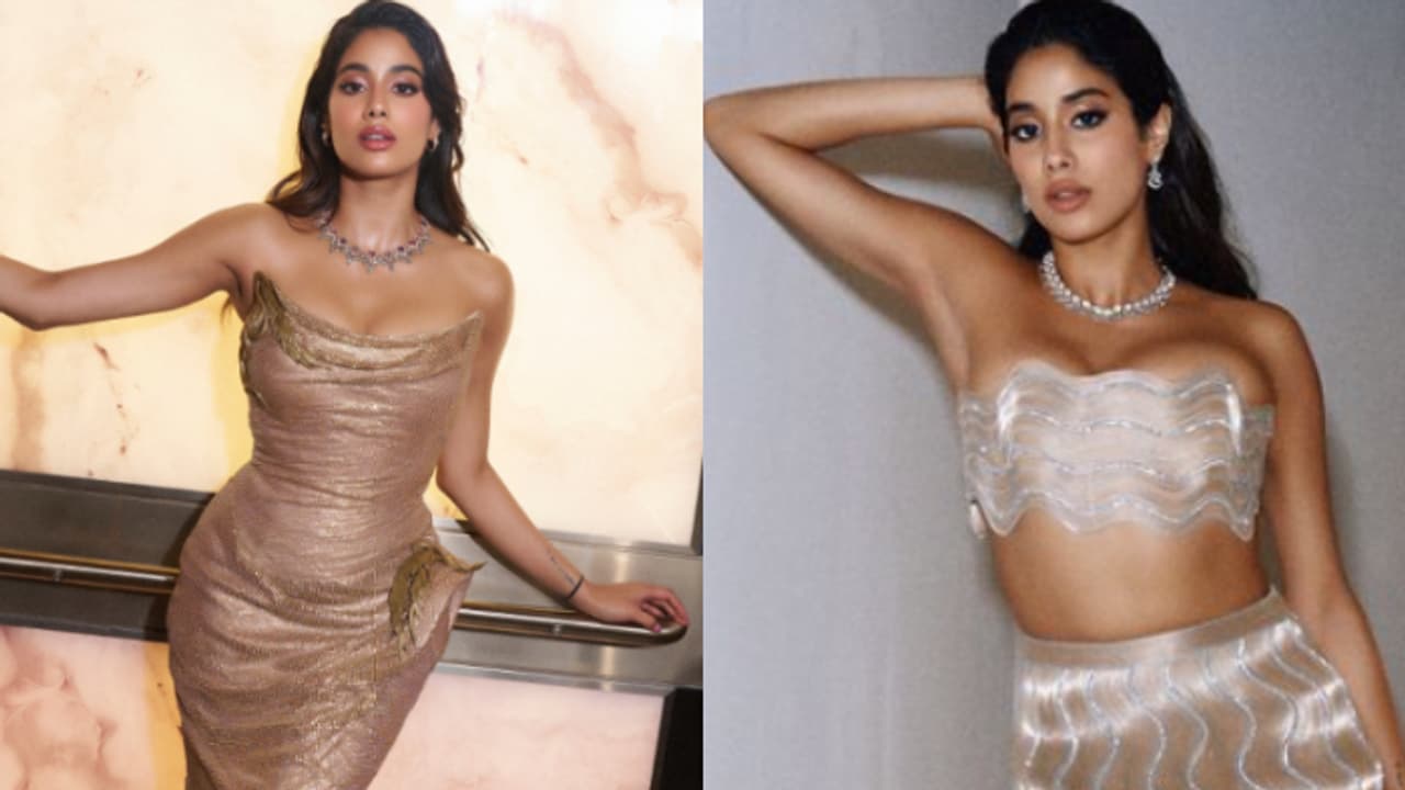 ഗോള്‍ഡണ്‍ ഔട്ട്ഫിറ്റില്‍ തിളങ്ങി ജാന്‍വി കപൂര്‍; ചിത്രങ്ങള്‍ വൈറല്‍ 