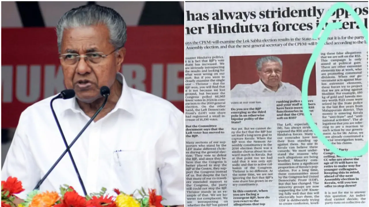 Kerala CM Vijayan's office claims Malappuram remark 'misinterpreted', seeks rectification from newspaper