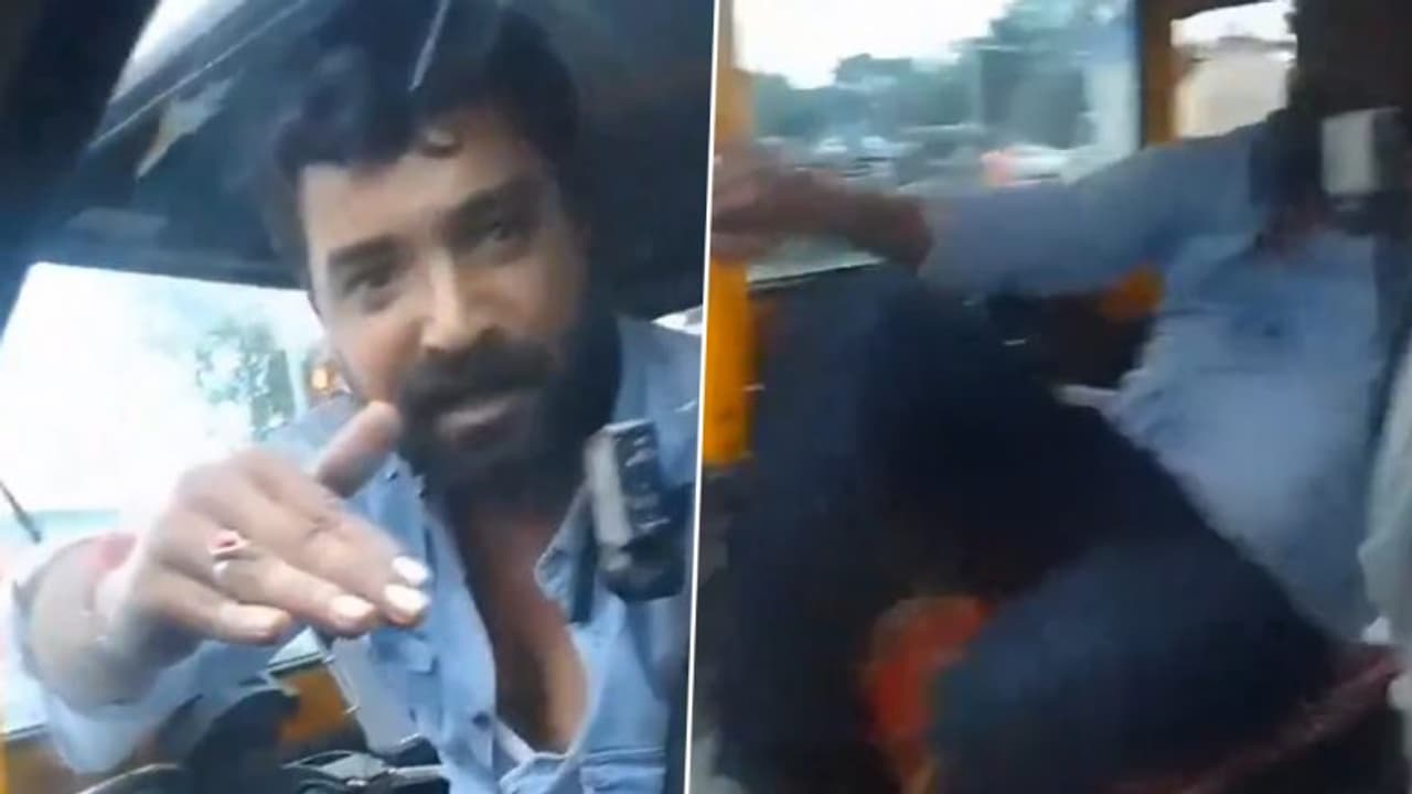 Pune auto rickshaw driver attacks car, abuses & tries to hit man; SHOCKING road rage caught on camera (WATCH)