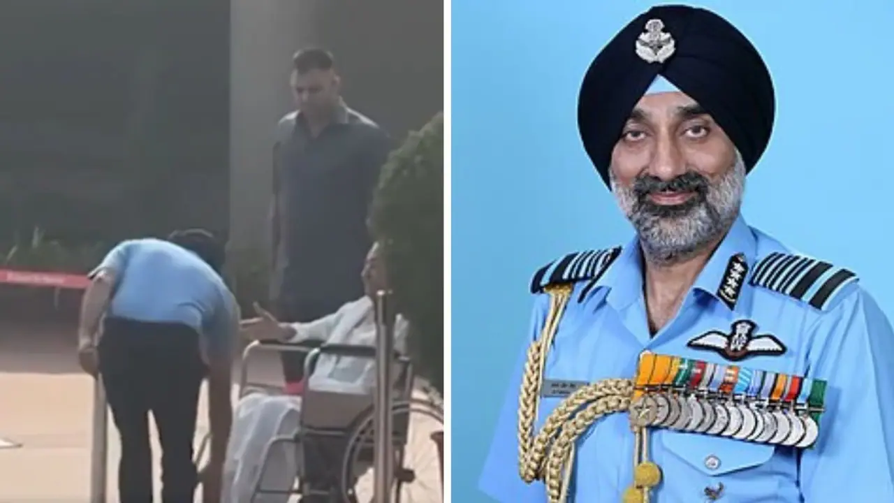New IAF Chief Amar Preet Singh touches mother's feet to seek blessings, viral video wins hearts (WATCH)
