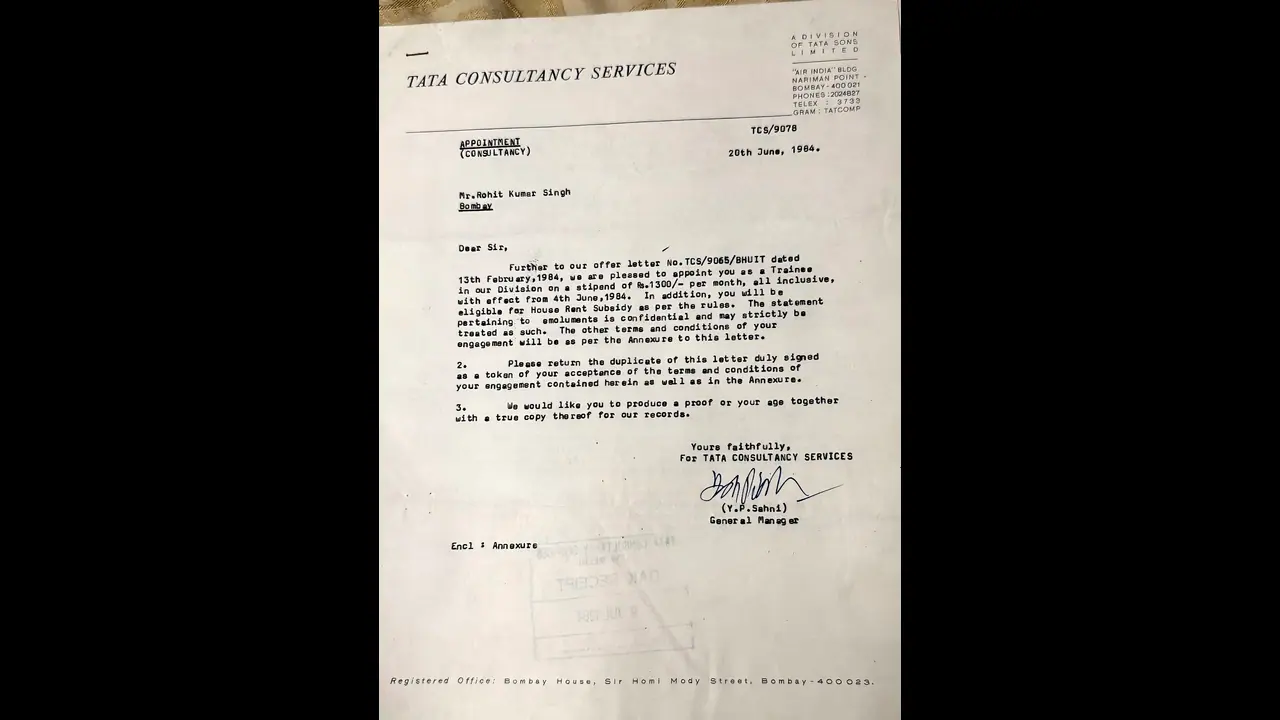 IITian left TCS job to join civil services, shares 40 yr old offer letter, sets Internet abuzz; see VIRAL post IITian left TCS job to join civil services, shares 40 yr old offer letter, sets Internet abuzz; see VIRAL post