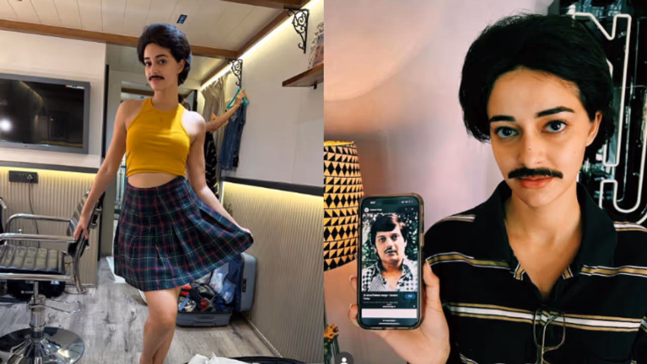 Ananya Panday channels her inner Amol Palekar in latest BTS pictures from 'CTRL' set [PHOTOS]