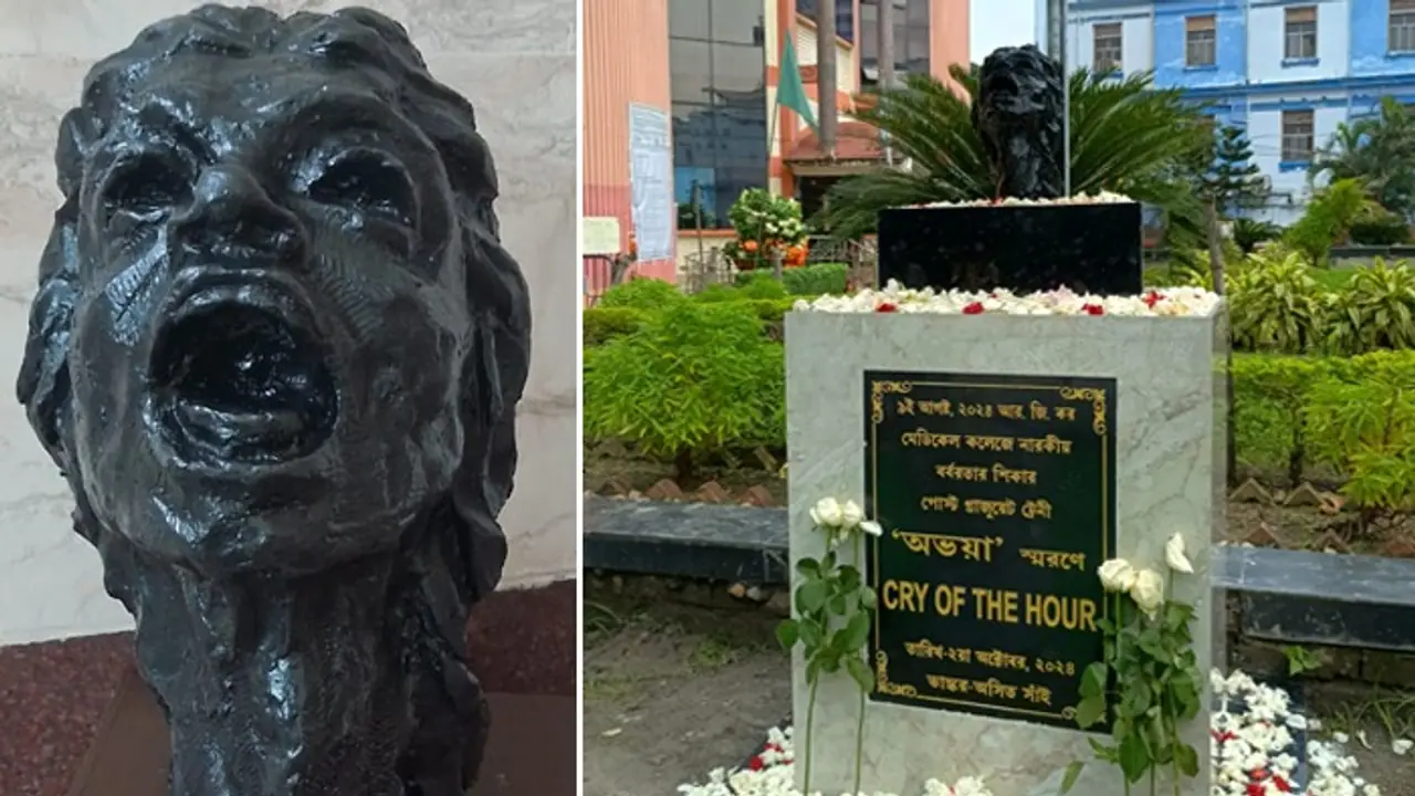 'Cry of the Hour': Kolkata rape murder victim's statue installed at RG Kar hospital, sparks row 'Cry of the Hour': Kolkata rape murder victim's statue installed at RG Kar hospital, sparks row