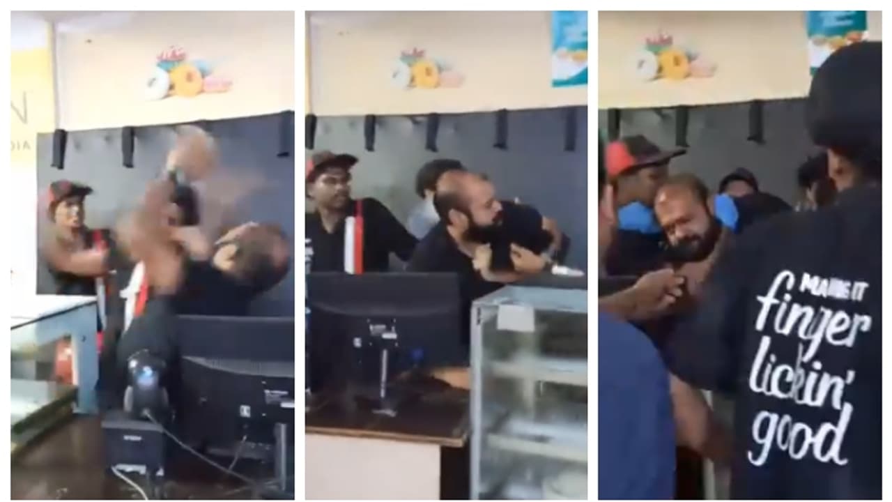 'പിടിയെടാ പിടിയെടാ'; കസ്റ്റമറിന്‍റെ കഴുത്തിന് കുത്തിപിടിച്ച് കെഎഫ്സി ജീവനക്കാരന്‍; വീഡിയോ വൈറൽ 