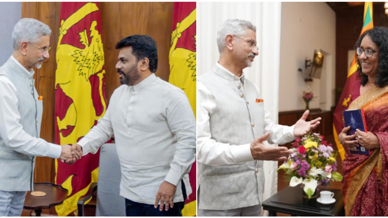 ലങ്കയെ ചുവപ്പിച്ച അനുരയെ നേരിൽ കണ്ട് അഭിനന്ദിച്ച് ജയശങ്കർ, ഹരിനിയുമായും കൂടിക്കാഴ്ച; 'ഡിജിറ്റൽ മേഖലയിൽ സഹകരണം' ലങ്കയെ ചുവപ്പിച്ച അനുരയെ നേരിൽ കണ്ട് അഭിനന്ദിച്ച് ജയശങ്കർ, ഹരിനിയുമായും കൂടിക്കാഴ്ച; 'ഡിജിറ്റൽ മേഖലയിൽ സഹകരണം'