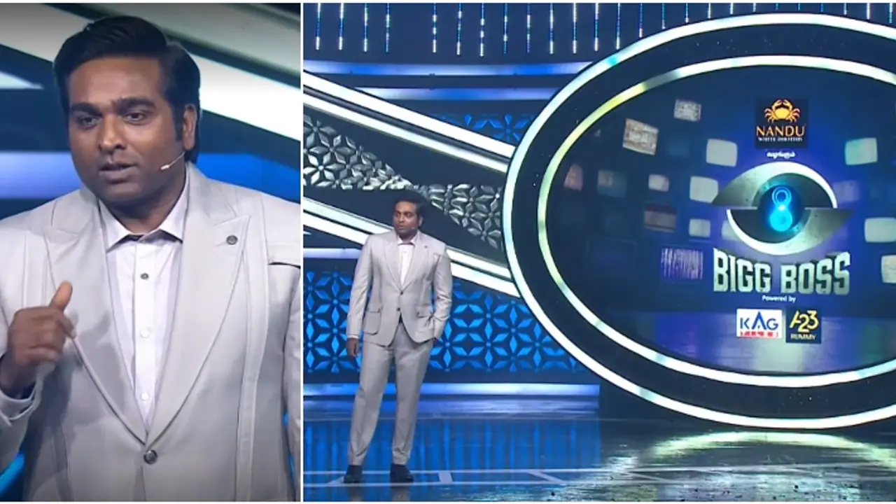 Bigg Boss Tamil 8: Superstar Vijay Sethupathi reveals new theme 'Men vs Women', FIRST elimination in 24 hours Bigg Boss Tamil 8: Superstar Vijay Sethupathi reveals new theme 'Men vs Women', FIRST elimination in 24 hours