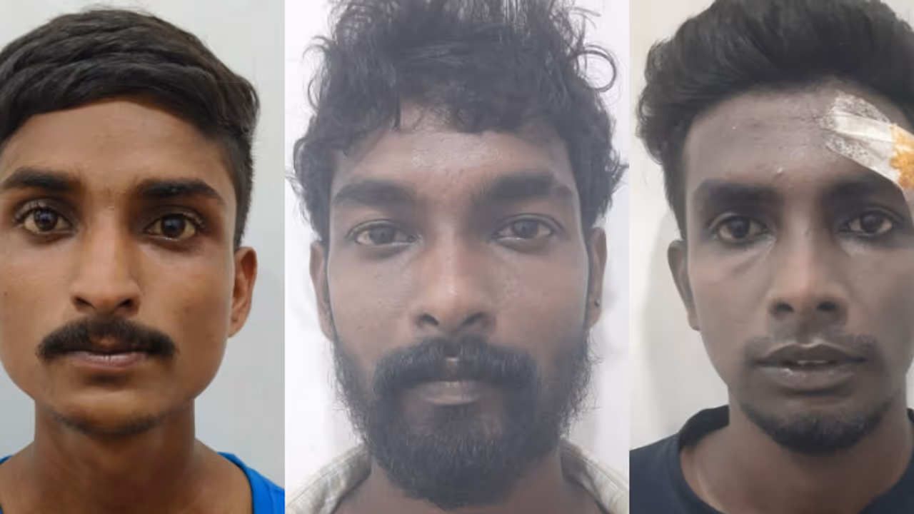 ആദ്യം ആയുധങ്ങളുമായെത്തി ഭീകരാന്തരീക്ഷമുണ്ടാക്കി, രാത്രി ബൈക്ക് തടഞ്ഞ് 2 പേരെ ആക്രമിച്ചു; 3 പേർ അറസ്റ്റിൽ ആദ്യം ആയുധങ്ങളുമായെത്തി ഭീകരാന്തരീക്ഷമുണ്ടാക്കി, രാത്രി ബൈക്ക് തടഞ്ഞ് 2 പേരെ ആക്രമിച്ചു; 3 പേർ അറസ്റ്റിൽ