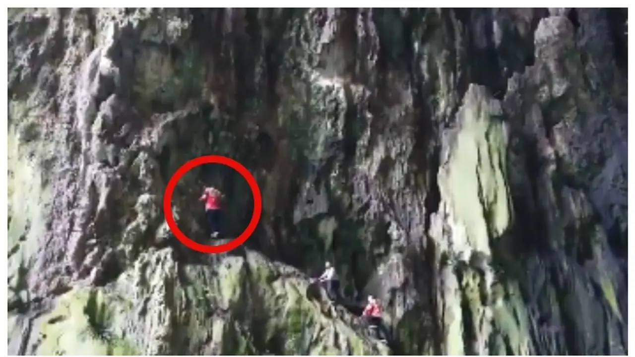 30 നില കെട്ടിടത്തിന്‍റെ ഉയരമുള്ള പാറക്കെട്ടുകള്‍ അനായാസം കയറും; ഇത് ചൈനീസ് സ്പൈഡർ വുമൺ 