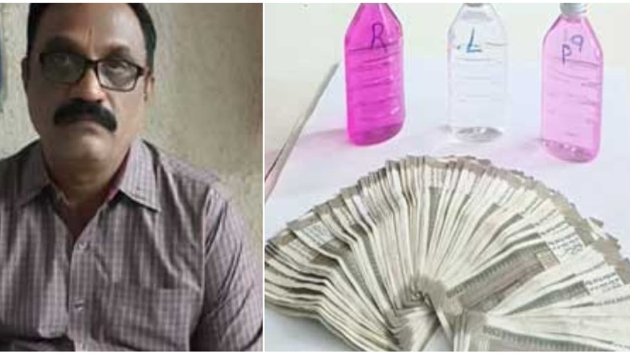 ഫിനോഫ്തലിന് പുരട്ടിയ നോട്ട് വാങ്ങി പോക്കറ്റിൽ തിരുകി എഎസ്ഐ; എസിബിയുടെ ചൂണ്ടയിൽ കൊളുത്തി, കയ്യോടെ അറസ്റ്റ് ഫിനോഫ്തലിന് പുരട്ടിയ നോട്ട് വാങ്ങി പോക്കറ്റിൽ തിരുകി എഎസ്ഐ; എസിബിയുടെ ചൂണ്ടയിൽ കൊളുത്തി, കയ്യോടെ അറസ്റ്റ്