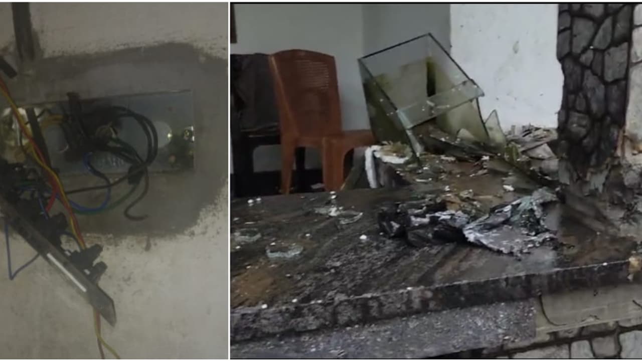 അക്വേറിയം പൊട്ടിത്തെറിച്ചു, തൂണിലെ ടൈലുകള് തകര്ന്നു, വയറിങ് കത്തിനശിച്ചു; കുടുംബം രക്ഷപ്പെട്ടത് തലനാരിഴക്ക് അക്വേറിയം പൊട്ടിത്തെറിച്ചു, തൂണിലെ ടൈലുകള് തകര്ന്നു, വയറിങ് കത്തിനശിച്ചു; കുടുംബം രക്ഷപ്പെട്ടത് തലനാരിഴക്ക്