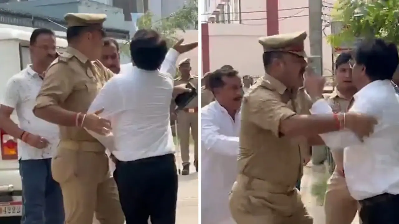 Drama unfolds as BJP MLA Yogesh Verma gets SLAPPED by advocate in front of UP cops; video goes viral (WATCH)