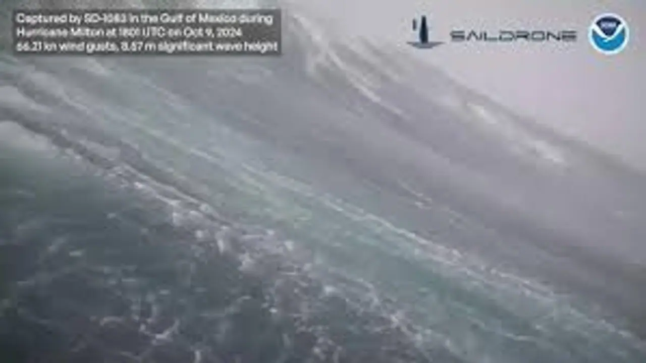 Strong winds & giant waves! Drone captures monstrous 28 foot wave inside Hurricane Milton (WATCH) Strong winds & giant waves! Drone captures monstrous 28 foot wave inside Hurricane Milton (WATCH)