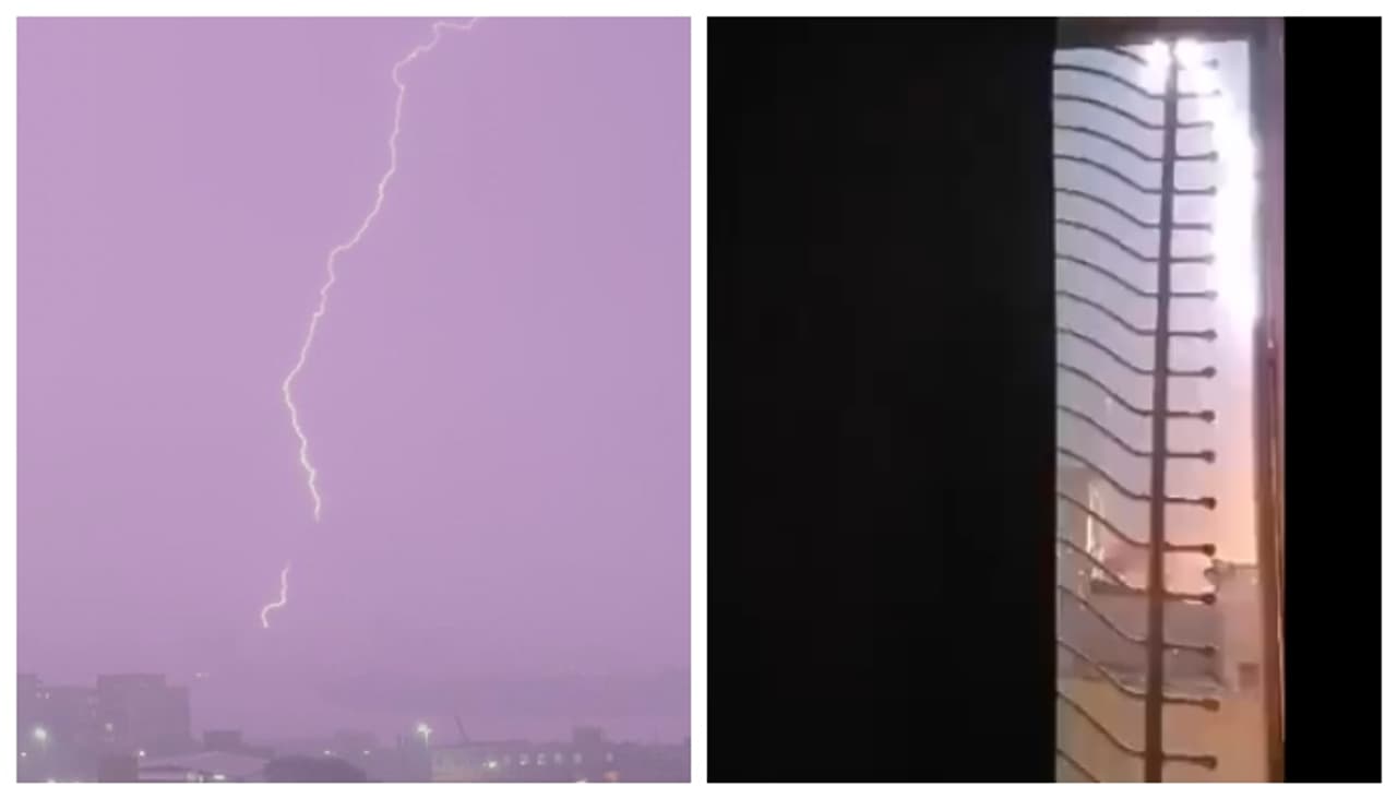 ചങ്ക് പിളർക്കുന്ന മിന്നൽ, പിന്നാലെ മുംബൈയെ നടുക്കി അതിശക്തമായ മുഴക്കം, ഭയപ്പെടുത്തുന്ന വീഡിയോ വൈറൽ ചങ്ക് പിളർക്കുന്ന മിന്നൽ, പിന്നാലെ മുംബൈയെ നടുക്കി അതിശക്തമായ മുഴക്കം, ഭയപ്പെടുത്തുന്ന വീഡിയോ വൈറൽ