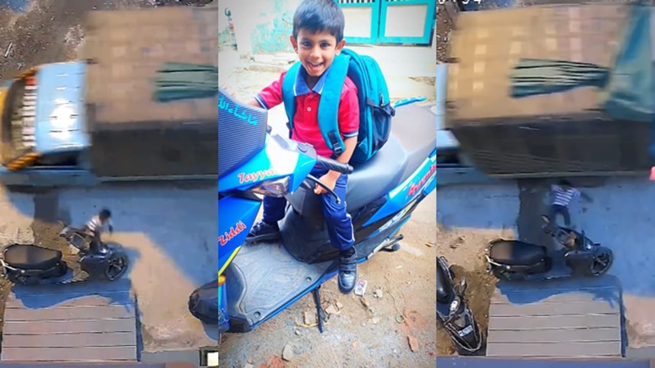 Bengaluru: ಬೈಕ್ನ ಹ್ಯಾಂಡಲ್ ತಾಗಿ ಕೆಳಗೆ ಬಿದ್ದ ಬಾಲಕ, ತಲೆಯ ಮೇಲೆ ಹರಿಯಿತು ಗೂಡ್ಸ್ ಆಟೋ! Bengaluru: ಬೈಕ್ನ ಹ್ಯಾಂಡಲ್ ತಾಗಿ ಕೆಳಗೆ ಬಿದ್ದ ಬಾಲಕ, ತಲೆಯ ಮೇಲೆ ಹರಿಯಿತು ಗೂಡ್ಸ್ ಆಟೋ!