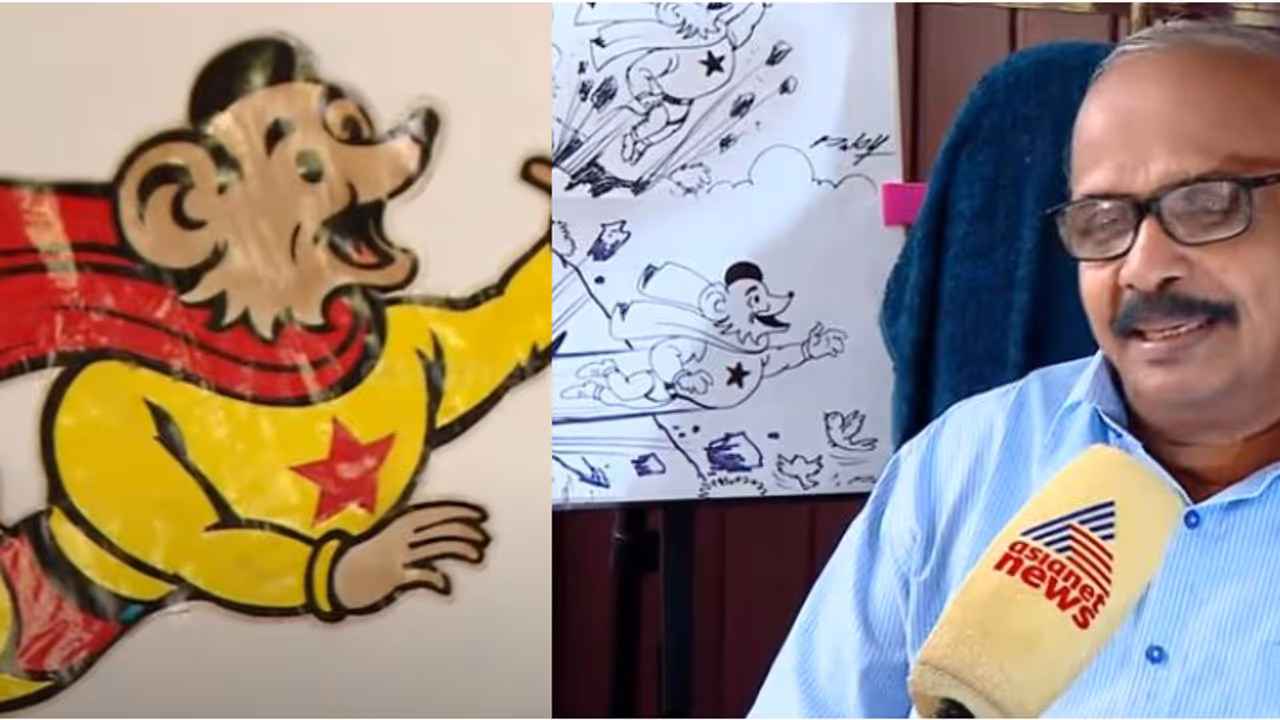 'ശക്തരിൽ ശക്തൻ, എതിരാളിക്കൊരു പോരാളി';ആർട്ടിസ്റ്റ് ബേബിയുടെ സ്വന്തം സൂപ്പർ ഹീറോ 'ഡിങ്കൻ' 'ശക്തരിൽ ശക്തൻ, എതിരാളിക്കൊരു പോരാളി';ആർട്ടിസ്റ്റ് ബേബിയുടെ സ്വന്തം സൂപ്പർ ഹീറോ 'ഡിങ്കൻ'