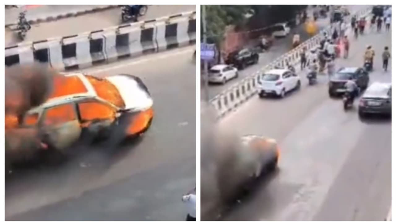 തീപിടിച്ച്, അഗ്നി ഗോളം പോലെ ആള്ക്കൂട്ടത്തിനിടയിലേക്ക് ഉരുണ്ടുവന്നത് ഡ്രൈവറില്ലാ കാര്; വീഡിയോ വൈറൽ തീപിടിച്ച്, അഗ്നി ഗോളം പോലെ ആള്ക്കൂട്ടത്തിനിടയിലേക്ക് ഉരുണ്ടുവന്നത് ഡ്രൈവറില്ലാ കാര്; വീഡിയോ വൈറൽ