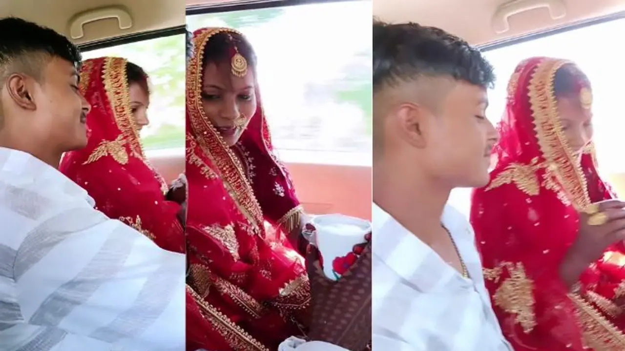 ವಧುವಿನ ಜೊತೆ ಕಾರ್‌ನಲ್ಲಿ ಶುರು ಹಚ್ಕೊಂಡು ವರ; ಮನೆ ತಲುಪೋವರೆಗಾದ್ರೂ ವೇಟ್ ಮಾಡು ಗುರು ಎಂದ ನೆಟ್ಟಿಗರು 