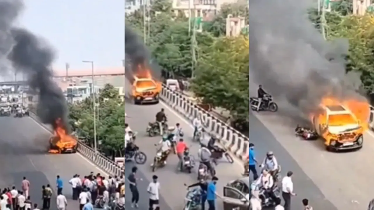 Viral Video: ಜನರಲ್ಲಿ ಭಯಹುಟ್ಟಿಸಿದ ಬೆಂಕಿ ಕಾರು! ನೋಡಿ ಜನ ದಿಕ್ಕಾಪಾಲು! Viral Video: ಜನರಲ್ಲಿ ಭಯಹುಟ್ಟಿಸಿದ ಬೆಂಕಿ ಕಾರು! ನೋಡಿ ಜನ ದಿಕ್ಕಾಪಾಲು!