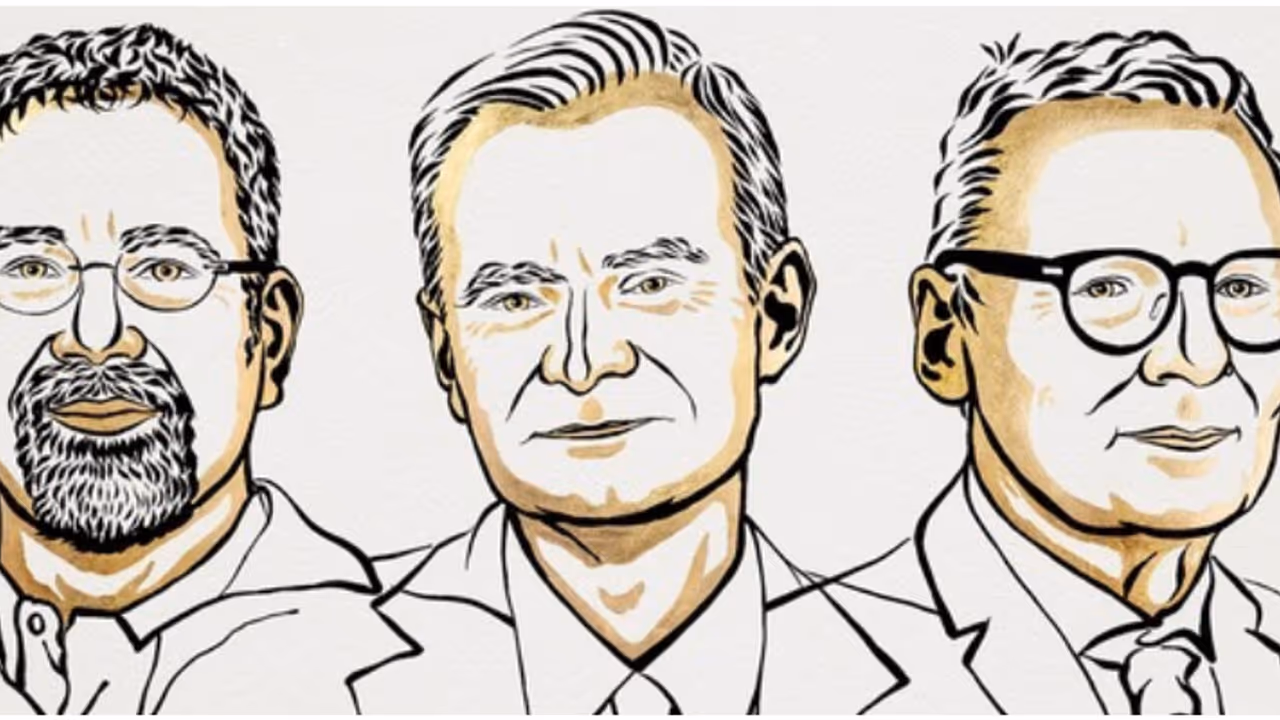 രാജ്യങ്ങൾ തമ്മിലുള്ള അഭിവൃദ്ധിയിലെ വ്യത്യാസങ്ങളെക്കുറിച്ചുള്ള പഠനത്തിന് അംഗീകാരം; സാമ്പത്തിക നൊബേൽ 3 പേർക്ക്