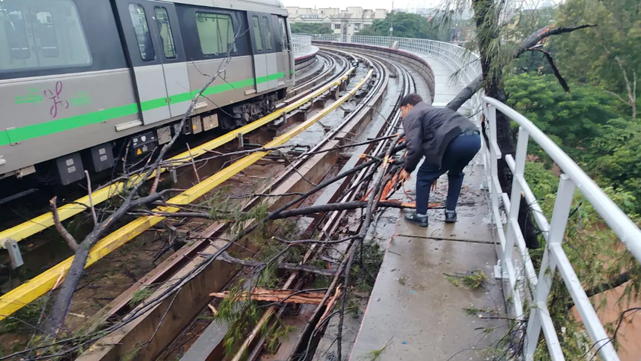 Namma Metro: ನೇರಳೆ ಮಾರ್ಗದಲ್ಲಿ ಹಳಿ ಮೇಲೆ ಬಿದ್ದ ಮರ ತೆರವು: ಮೆಟ್ರೋ ಸಂಚಾರ ಪುನರಾರಂಭ!