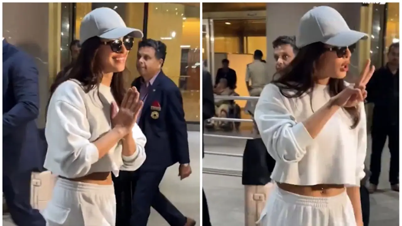 'Main hoon do din': Priyanka Chopra returns to Mumbai, greets paps with a Namaste [WATCH]