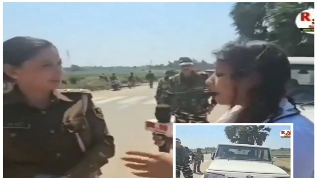 Woman journalist confronts Bihar cops over vehicle's missing number plate; fiery exchange goes viral (WATCH) Woman journalist confronts Bihar cops over vehicle's missing number plate; fiery exchange goes viral (WATCH)