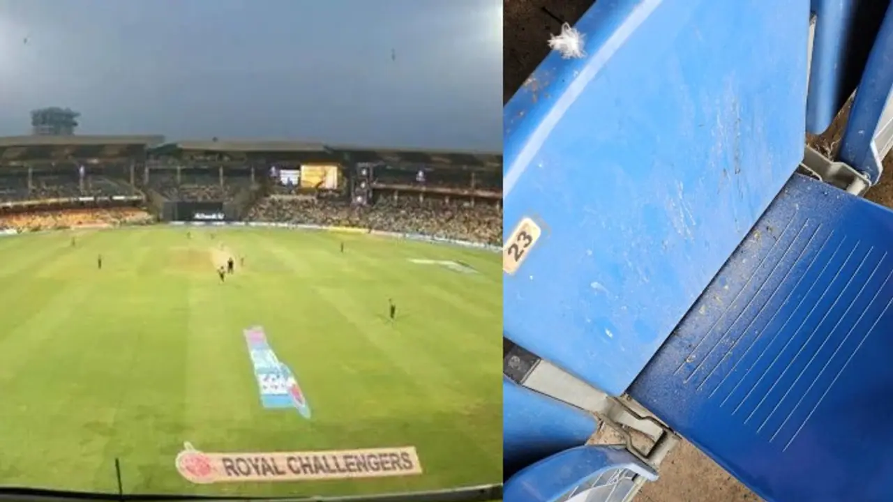 ಬೆಂಗಳೂರು ಚಿನ್ನಸ್ವಾಮಿ ಸ್ಟೇಡಿಯಂನ ಸೀಟ್ಗಳು ಗಲೀಜು; KSCA ಅವ್ಯಸ್ಥೆಗೆ ಹಿಡಿಶಾಪ ಹಾಕಿದ ನೆಟ್ಟಿಗರು! ಬೆಂಗಳೂರು ಚಿನ್ನಸ್ವಾಮಿ ಸ್ಟೇಡಿಯಂನ ಸೀಟ್ಗಳು ಗಲೀಜು; KSCA ಅವ್ಯಸ್ಥೆಗೆ ಹಿಡಿಶಾಪ ಹಾಕಿದ ನೆಟ್ಟಿಗರು!