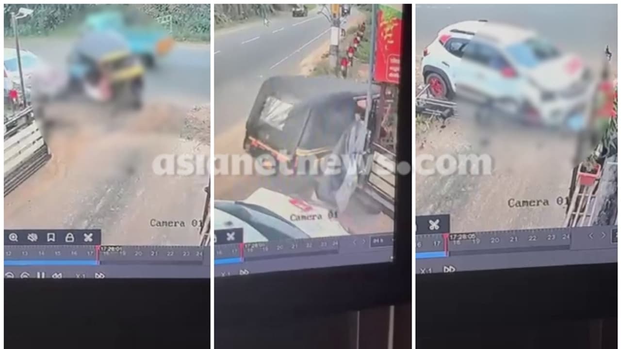 ശബരിമല തീർത്ഥാടകർ സഞ്ചരിച്ച കാറും ഓട്ടോറിക്ഷയും കൂട്ടിയിടിച്ചു, ഓട്ടോ തോട്ടിലേക്ക് മറിഞ്ഞു; 5 പേർക്ക് പരിക്ക് ശബരിമല തീർത്ഥാടകർ സഞ്ചരിച്ച കാറും ഓട്ടോറിക്ഷയും കൂട്ടിയിടിച്ചു, ഓട്ടോ തോട്ടിലേക്ക് മറിഞ്ഞു; 5 പേർക്ക് പരിക്ക്
