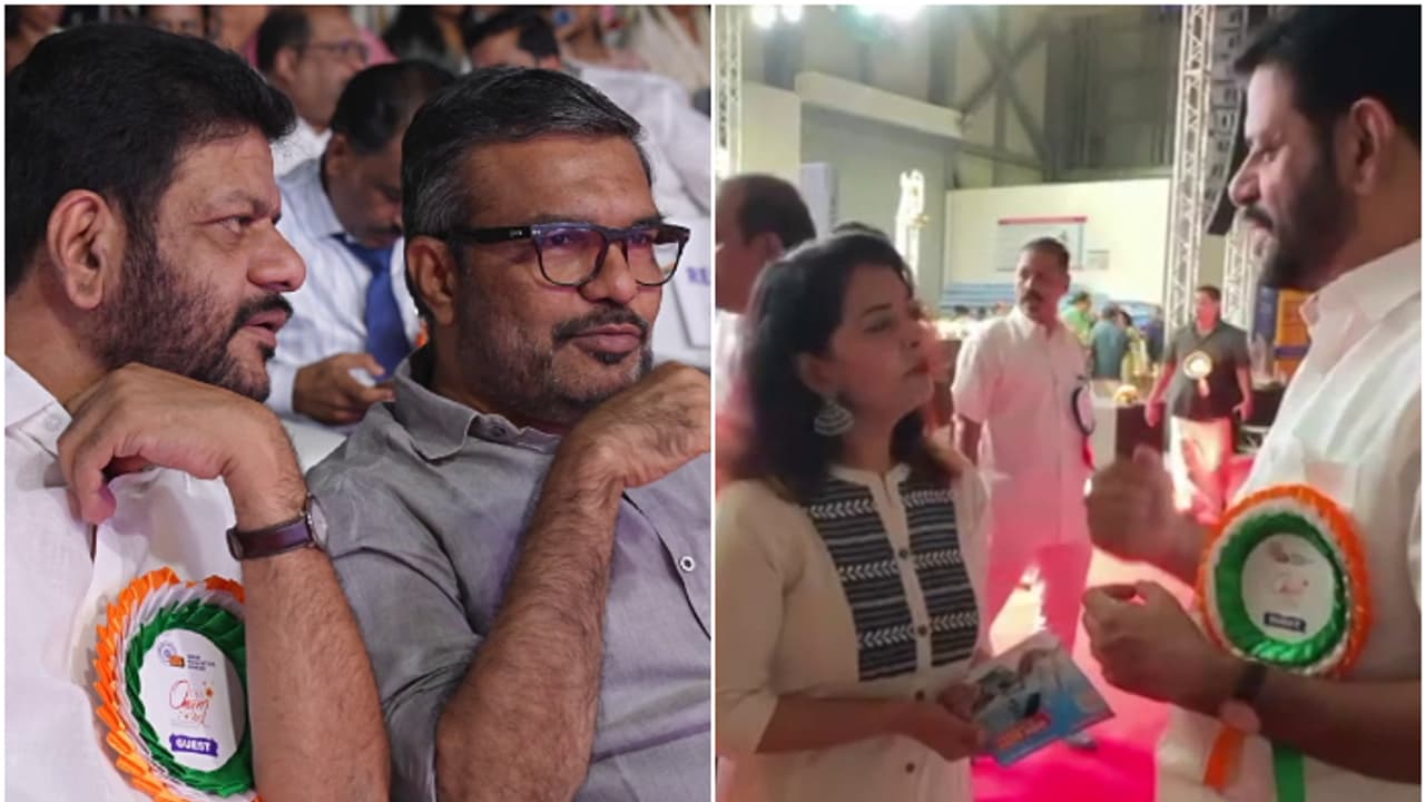  കടൽ കടന്നും പാലക്കാടൻ ചൂട്; ഷാർജയിലെ വേദിയിൽ എംബി രാജേഷും വികെ ശ്രീകണ്ഠനും, ചടങ്ങിനെത്തി സൗമ്യ സരിനും