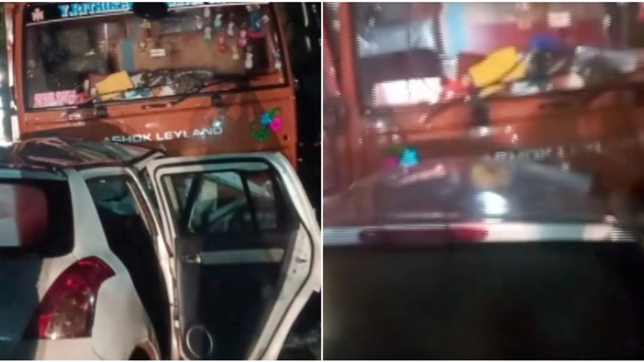 പാലക്കാട് കല്ലടിക്കോട് കാറും ലോറിയും കൂട്ടിയിടിച്ച് അപകടം; കാറിൽ സഞ്ചരിച്ചിരുന്ന അഞ്ച് പേർ മരിച്ചു