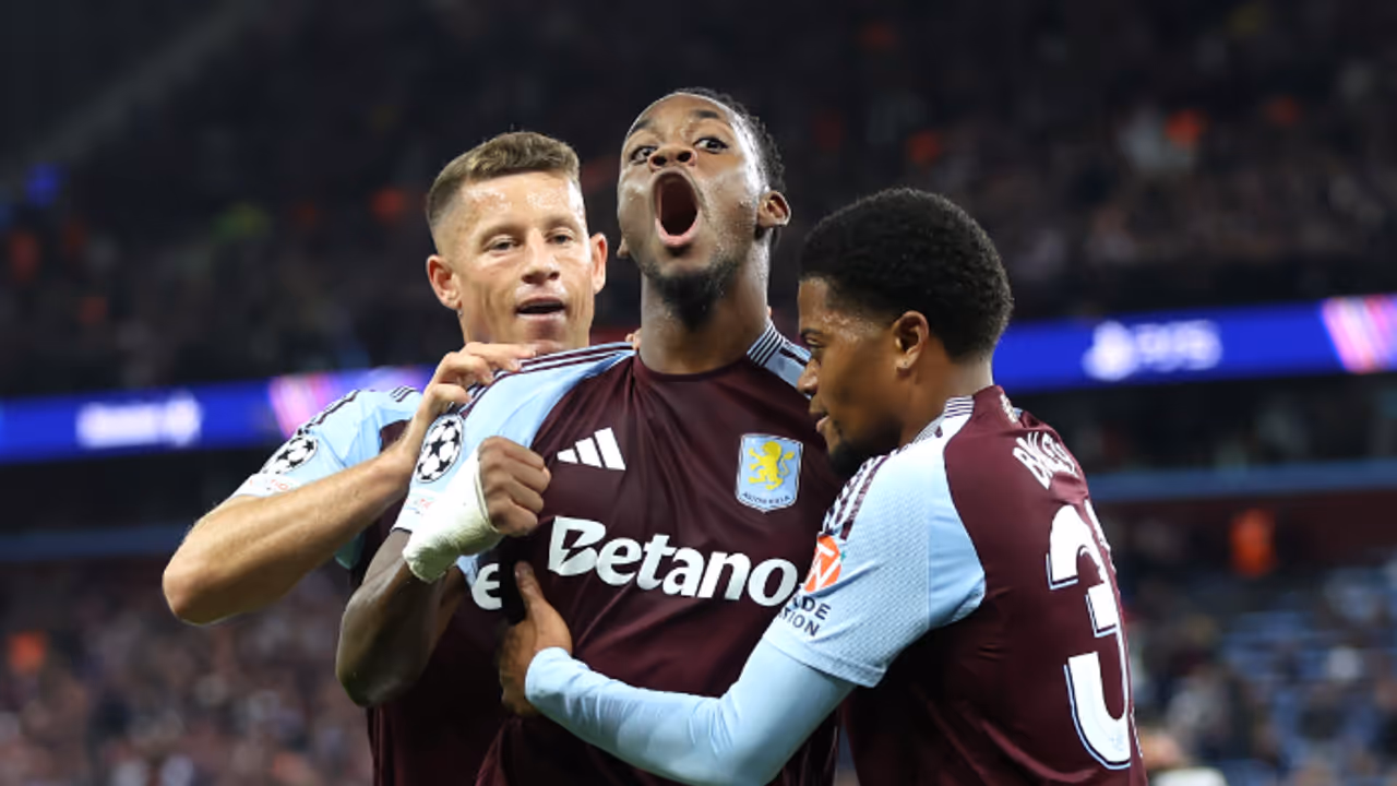 Champions League 2024 25: Aston Villa beat Bologna 2 0 to go atop the table Champions League 2024 25: Aston Villa beat Bologna 2 0 to go atop the table