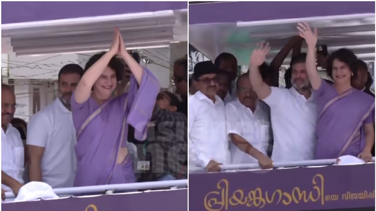 വയനാടിന്റെ പ്രിയം തേടി പ്രിയങ്ക ഗാന്ധി; ആവേശക്കടലായി കല്‍പ്പറ്റ, രാഹുലിനൊപ്പം റോഡ് ഷോ തുടങ്ങി