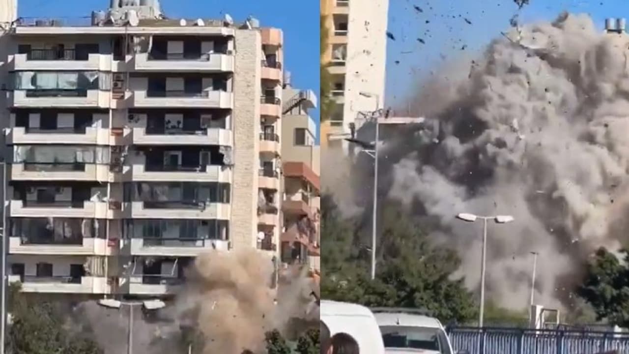 Israel uses SPICE 2000 bomb to destroy building in Beirut, Lebanon (Video)