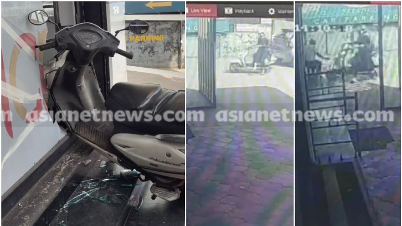 യുവതികള്‍ സഞ്ചരിച്ച സ്‌കൂട്ടര്‍ നിയന്ത്രണം വിട്ട് സൂപ്പര്‍മാര്‍ക്കറ്റിലേക്ക് ഇടിച്ചുകയറി; 2 പേർക്ക് പരിക്ക് 
