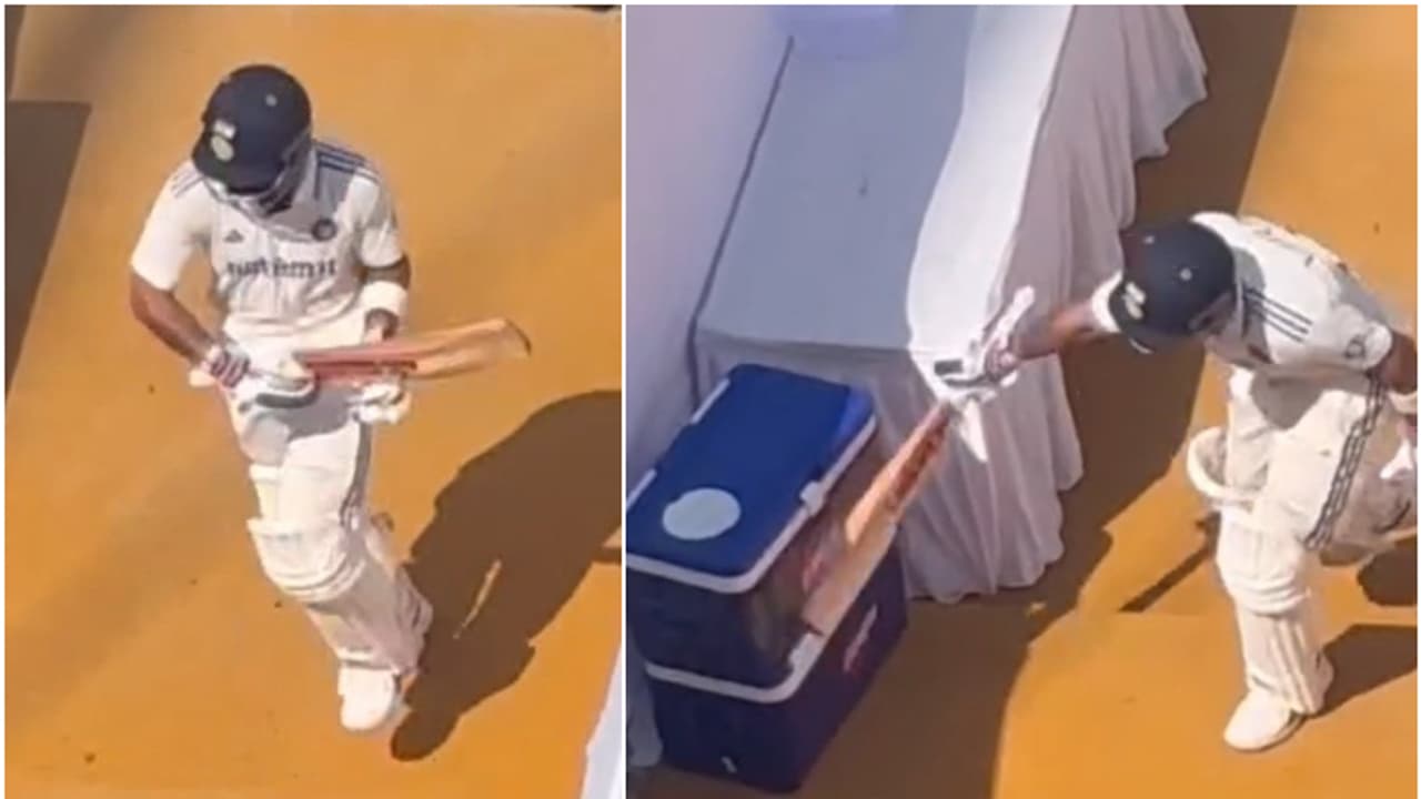 പുറത്തായതിന്റെ അരിശം തീരാതെ കോലി! ഐസ് ബോക്സില് ബാറ്റുകൊണ്ട് അടിച്ച് താരം വീഡിയോ പുറത്തായതിന്റെ അരിശം തീരാതെ കോലി! ഐസ് ബോക്സില് ബാറ്റുകൊണ്ട് അടിച്ച് താരം വീഡിയോ