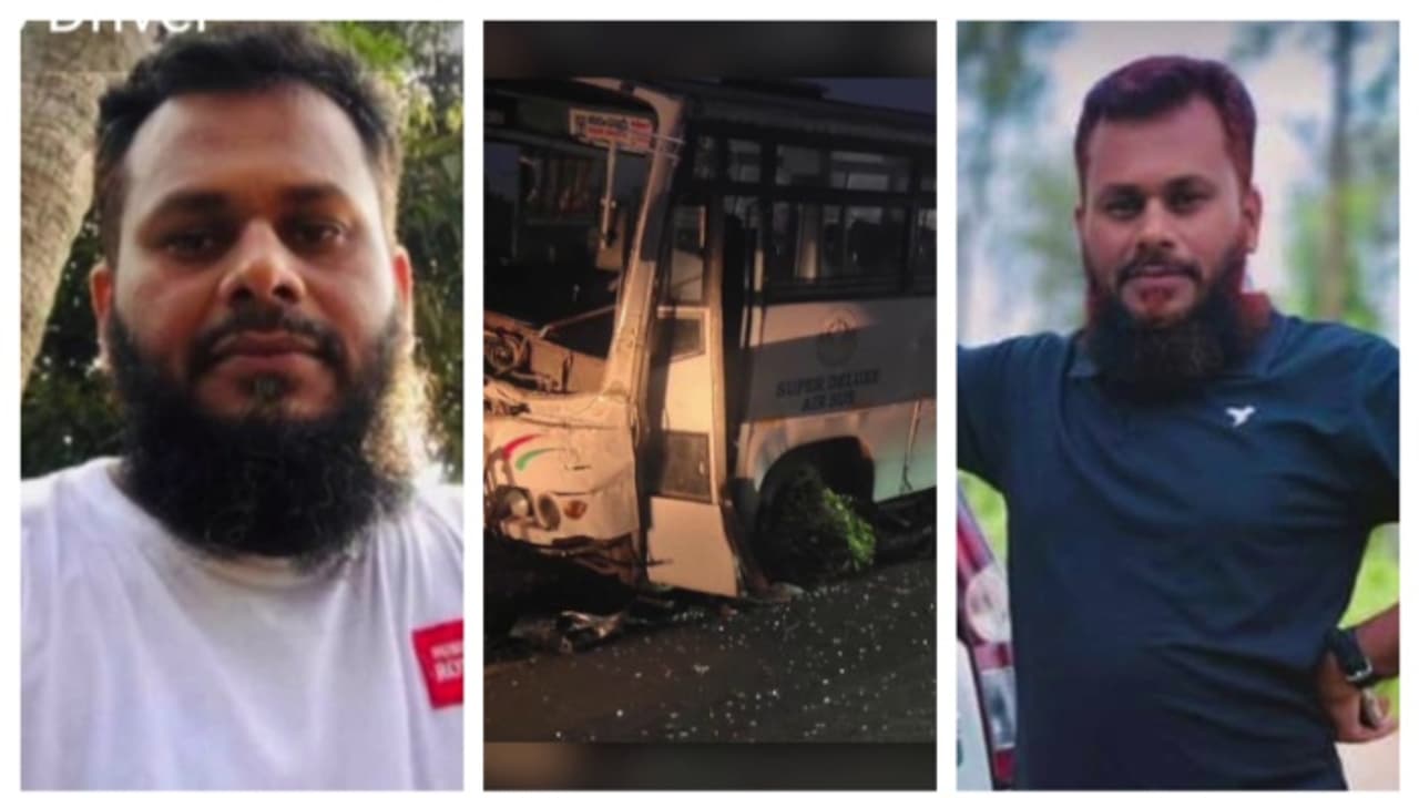 കേരളത്തില് നിന്ന് പുറപ്പെട്ട ബസ് കര്ണാടകത്തില് അപകടത്തില് പെട്ടു; ഡ്രൈവര്ക്ക് ദാരുണാന്ത്യം കേരളത്തില് നിന്ന് പുറപ്പെട്ട ബസ് കര്ണാടകത്തില് അപകടത്തില് പെട്ടു; ഡ്രൈവര്ക്ക് ദാരുണാന്ത്യം