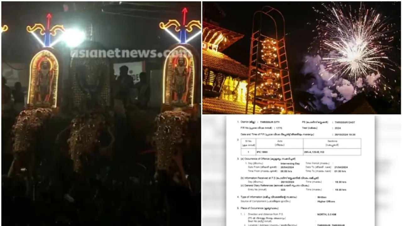 Thrissur Pooram disruption: Kerala police's FIR cites conspiracy to incite riots