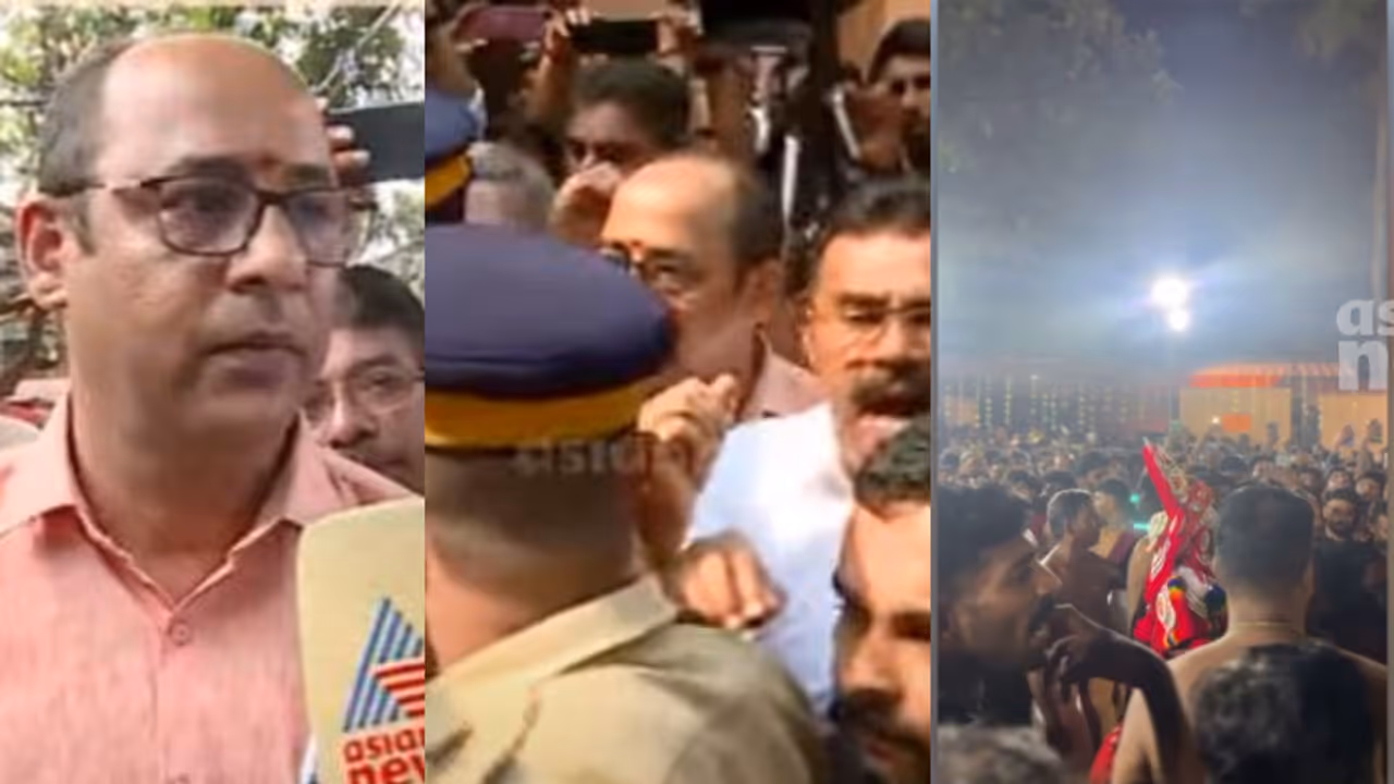 അപകടത്തിലെ വീഴ്ച ആരുടെ ഭാഗത്ത്? നീലേശ്വരത്തെ ക്ഷേത്രപരിസരത്ത് പൊലീസും ബിജെപി പ്രവര്ത്തകരും തമ്മിൽ തര്ക്കം അപകടത്തിലെ വീഴ്ച ആരുടെ ഭാഗത്ത്? നീലേശ്വരത്തെ ക്ഷേത്രപരിസരത്ത് പൊലീസും ബിജെപി പ്രവര്ത്തകരും തമ്മിൽ തര്ക്കം