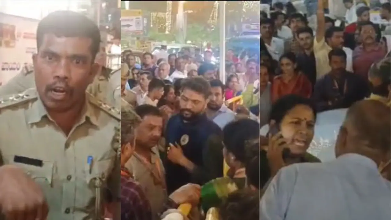 ಹಾಸನಾಂಬೆ ದರ್ಶನದ ವೇಳೆ ಡಿಸಿಗೆ ಆವಾಜ್ ಹಾಕಿದ ಸಿಪಿಐ, 'ಡಿಸ್ಮಿಸ್ ಮಾಡಿಸ್ತೀನಿ' ಎಂದ ಜಿಲ್ಲಾಧಿಕಾರಿ! ಹಾಸನಾಂಬೆ ದರ್ಶನದ ವೇಳೆ ಡಿಸಿಗೆ ಆವಾಜ್ ಹಾಕಿದ ಸಿಪಿಐ, 'ಡಿಸ್ಮಿಸ್ ಮಾಡಿಸ್ತೀನಿ' ಎಂದ ಜಿಲ್ಲಾಧಿಕಾರಿ!